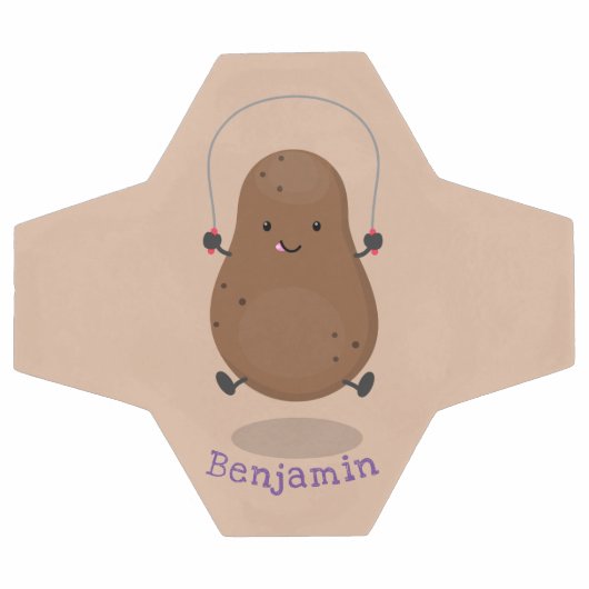 Cute happy potato springtouw cartoon voetbal (Enkel)