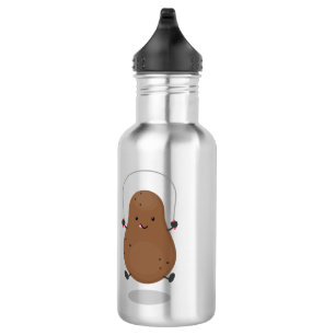 Cute happy potato springtouw cartoon waterfles 