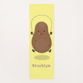 Cute happy potato springtouw cartoon yogamat (Voorkant)