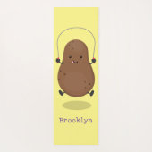 Cute happy potato springtouw cartoon yogamat (Achterkant)