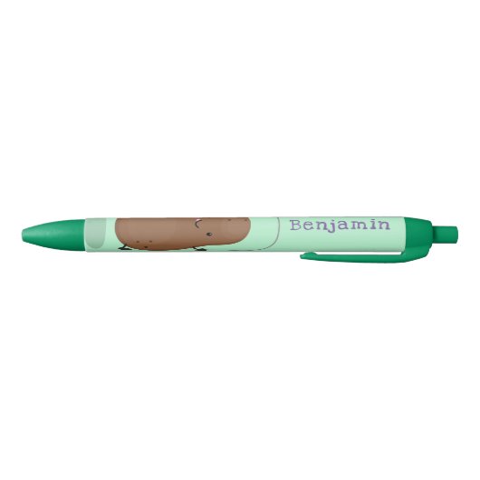 Cute happy potato springtouw cartoon zwarte inkt pen (Bodem)