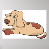Cute Happy Puppy Brown Dog Poster (Voorkant)