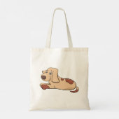Cute Happy Puppy Canvas tas (Achterkant)