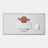 Cute happy puppy cartoon bureaumat (Keyboard & Muis)
