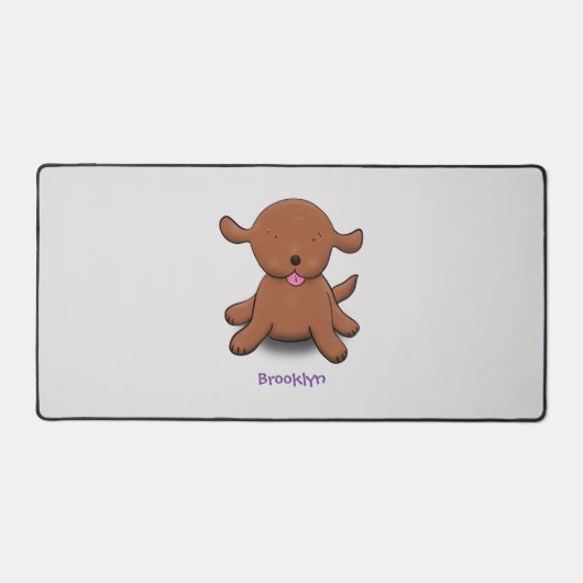 Cute happy puppy cartoon bureaumat (Voorkant)