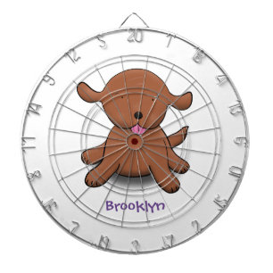 Cute happy puppy cartoon dartbord