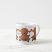 Cute happy puppy cartoon espresso kop (Voorkant rechts)
