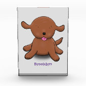 Cute happy puppy cartoon fotoblokken (Voorkant)