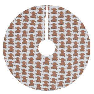 Cute happy puppy cartoon kerstboom rok