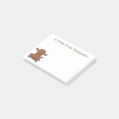 Cute happy puppy cartoon post-it® notes (Schuin)