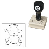 Cute happy puppy cartoon rubberstempel (Gestempeld)
