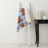 Cute happy puppy cartoon sherpa deken (In situ)