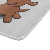 Cute happy puppy cartoon snijplank (Hoek)