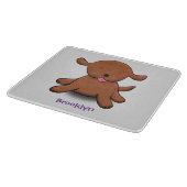 Cute happy puppy cartoon snijplank (Hoek)