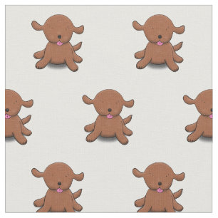 Cute happy puppy cartoon stof