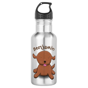 Cute happy puppy cartoon waterfles