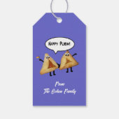 Cute Happy Purim Hamentaschen Mishloach Manot Cadeaulabel (Achterkant)