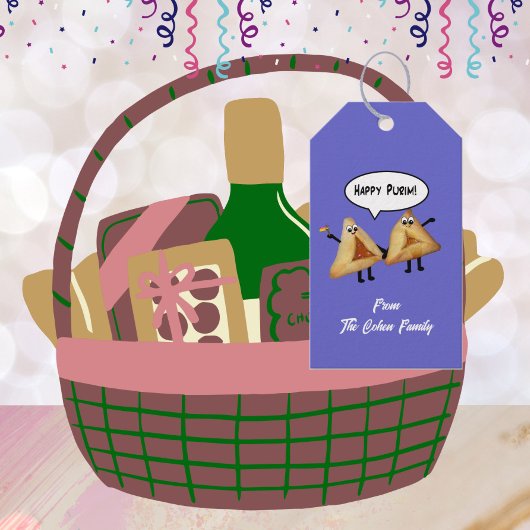 Cute Happy Purim Hamentaschen Mishloach Manot Cadeaulabel