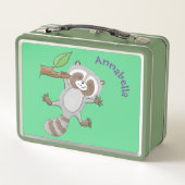 Cute happy raccoon baby illustratie (Achterkant)