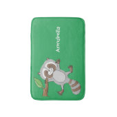 Cute happy raccoon baby illustratie badmat (Voorkant Verticaal)
