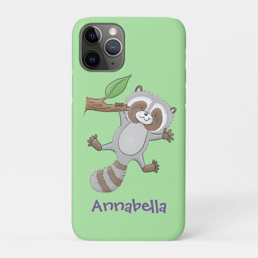 Cute happy raccoon baby illustratie Case-Mate iPhone case (Achterkant)