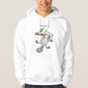 Cute happy raccoon baby illustratie hoodie