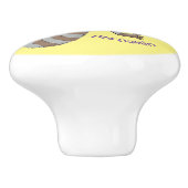 Cute happy raccoon baby illustratie keramische knop (Zijkant)