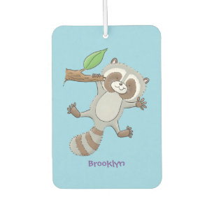 Cute happy raccoon baby illustratie luchtverfrisser