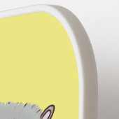 Cute happy raccoon baby illustratie pickleball paddle (Links Detail)