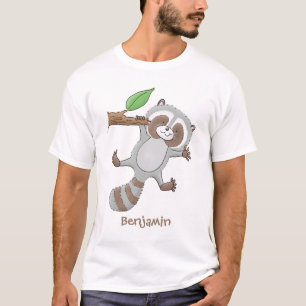 Cute happy raccoon baby illustratie t-shirt