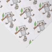 Cute happy raccoon baby illustratie tissuepapier (Detail)