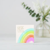 Cute Happy Rainbow Calling Card Contactkaartje (Staand voorkant)