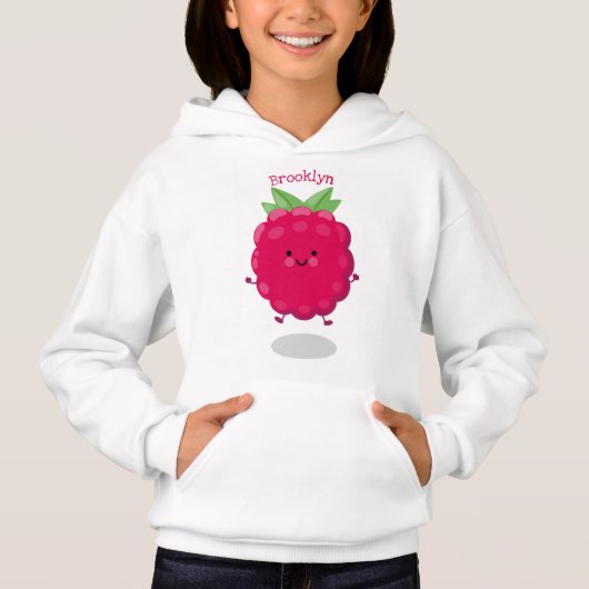 Cute happy raspberry cartoon illustratie (Voorkant)