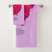 Cute happy raspberry cartoon illustratie bad handdoek (Insitu)