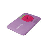 Cute happy raspberry cartoon illustratie badmat (Gekanteld)