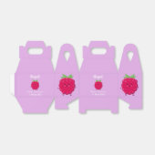 Cute happy raspberry cartoon illustratie bedankdoosjes (Uitgevouwen)
