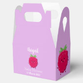 Cute happy raspberry cartoon illustratie bedankdoosjes (Geopend)