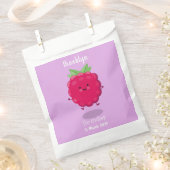 Cute happy raspberry cartoon illustratie bedankzakje (Geknipt)
