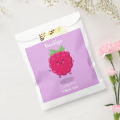Cute happy raspberry cartoon illustratie bedankzakje (Gezegeld)