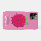 Cute happy raspberry cartoon illustratie Case-Mate iPhone case (Achterkant (horizontaal))
