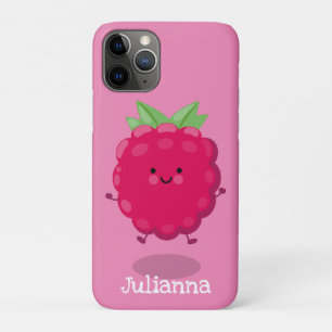 Cute happy raspberry cartoon illustratie Case-Mate iPhone case