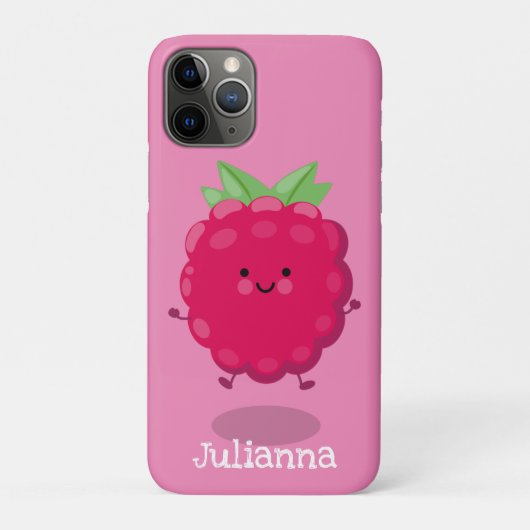 Cute happy raspberry cartoon illustratie Case-Mate iPhone case (Achterkant)