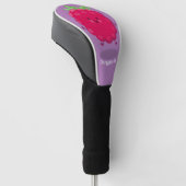 Cute happy raspberry cartoon illustratie golfheadcover (Schuin)