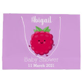 Cute happy raspberry cartoon illustratie groot cadeauzakje (Achterkant)
