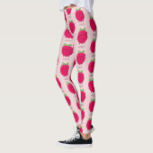 Cute happy raspberry cartoon illustratie leggings (Links)
