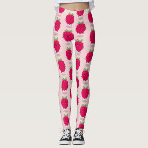 Cute happy raspberry cartoon illustratie leggings