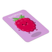 Cute happy raspberry cartoon illustratie magneet (Rechterzijde)