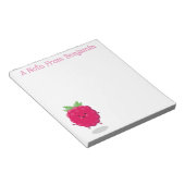 Cute happy raspberry cartoon illustratie notitieblok (Schuin)