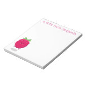Cute happy raspberry cartoon illustratie notitieblok (Linkerzijde)