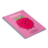 Cute happy raspberry cartoon illustratie notitieboek (Rechterzijde)